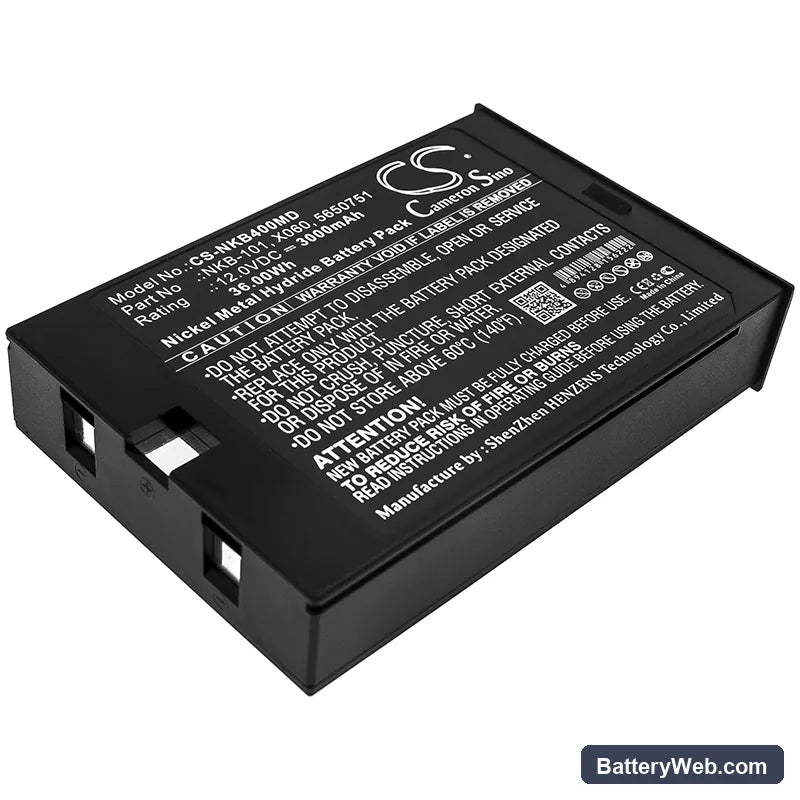 Nihon Kohden BSM-4000 Replacement Battery, 12V, 3000mAh, Ni-MH 1