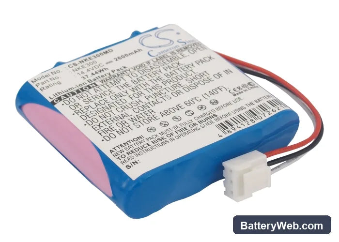 Nihon Kohden Edan SE-300A Replacement Battery, 14.4V, 2600mAh, Li-ion 1