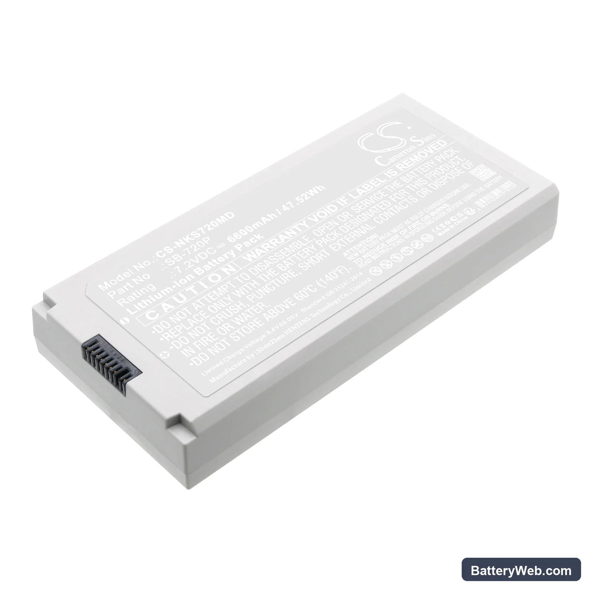 Nihon Kohden Lifescope SVM-7200 Replacement Battery, 7.2V, 6600mAh, Li-ion 1