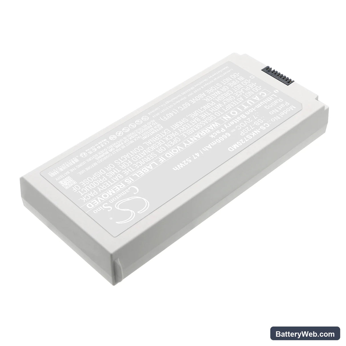 Nihon Kohden Lifescope SVM-7200 Replacement Battery, 7.2V, 6600mAh, Li-ion 2