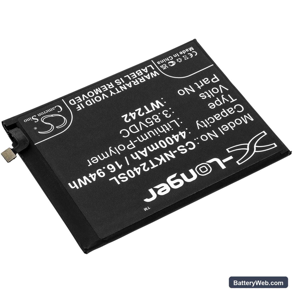 Nokia Nokia 2.4 Replacement Battery, 3.85V, 4400mAh, Li-Polymer 2