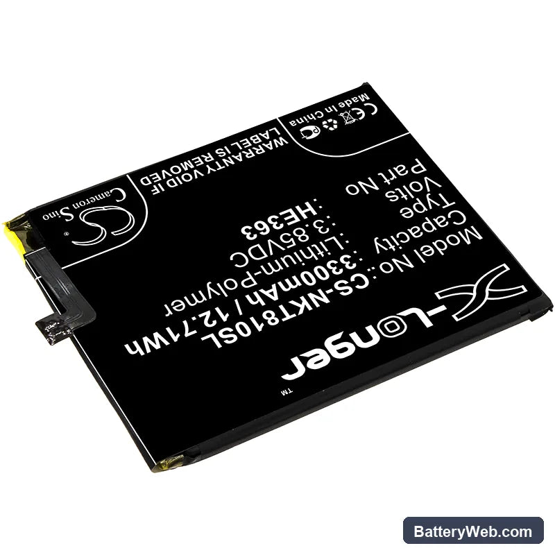 Nokia 8.1 Replacement Battery, 3.85V, 3300mAh, Li-Polymer 2