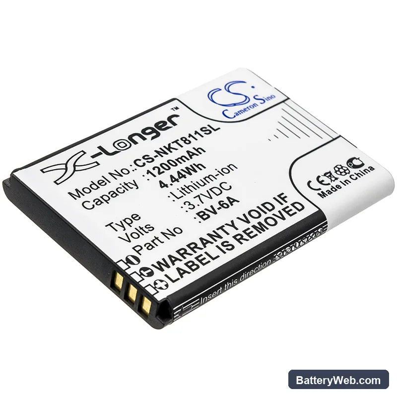 Nokia 8110 4G Replacement Battery, 3.7V, 1200mAh, Li-ion 1