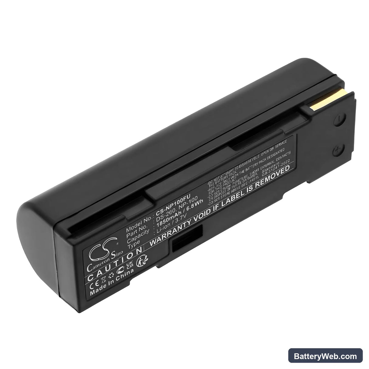 Ricoh RDC-i700 Replacement Battery, 3.7V, 1850mAh, Li-ion 1