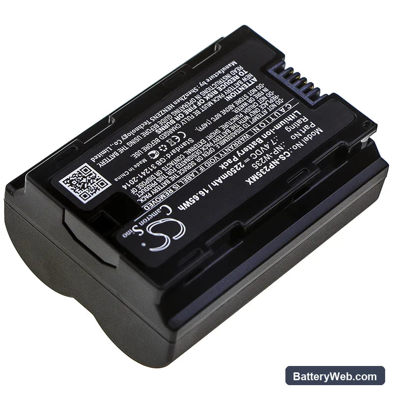 Fujifilm X-T4 Replacement Battery, 7.4V, 2250mAh, Li-ion 2