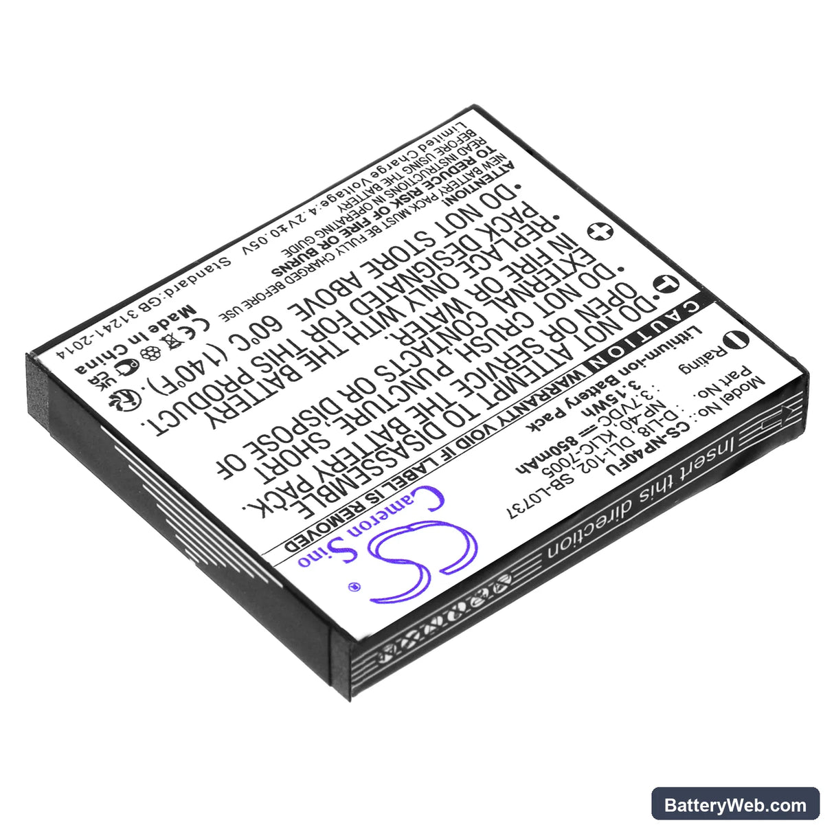 SVP CDC-650 Replacement Battery, 3.7V, 850mAh, Li-ion 2