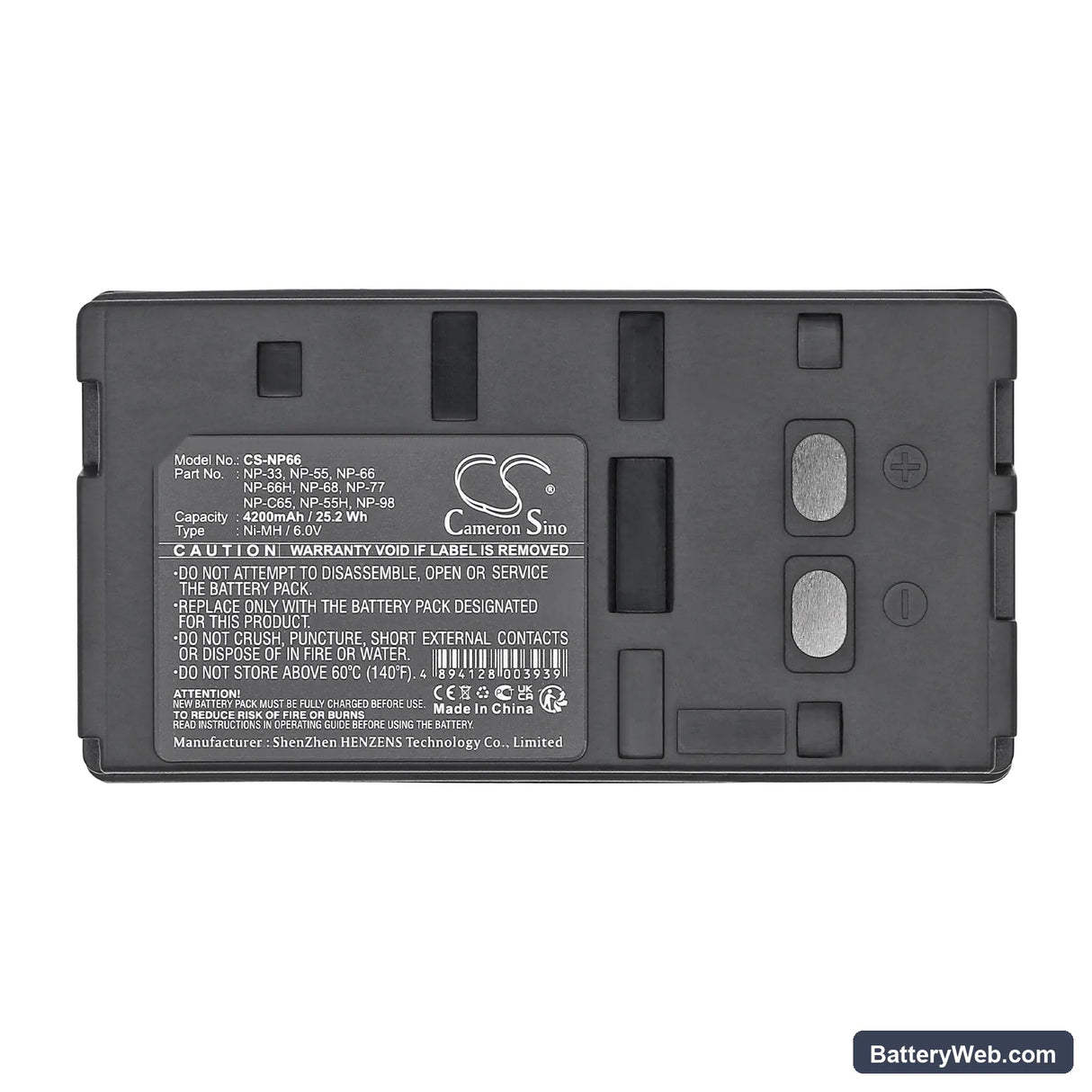 Infrared Solutions 525 Snapshot Portable Infrared Camera Replacement Battery, 6V, 4200mAh, Ni-MH 5