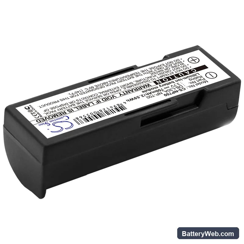 Pentax Optio Z10 Replacement Battery, 3.7V, 700mAh, Li-ion 2