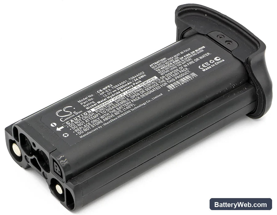 Canon EOS 1D Replacement Battery, 12V, 2000mAh, Ni-MH 1