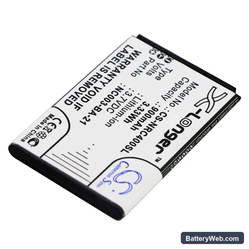 Nolan B4 RCS Kits Replacement Battery, 3.7V, 900mAh, Li-ion 2