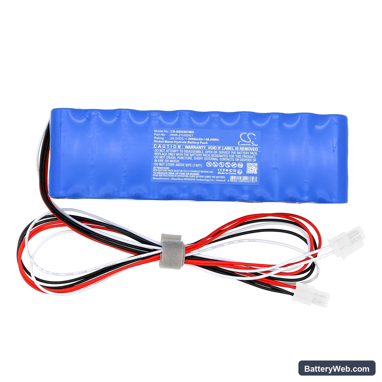 NIKKISO DBB-07 Replacement Battery, 24V, 2000mAh, Ni-MH 3