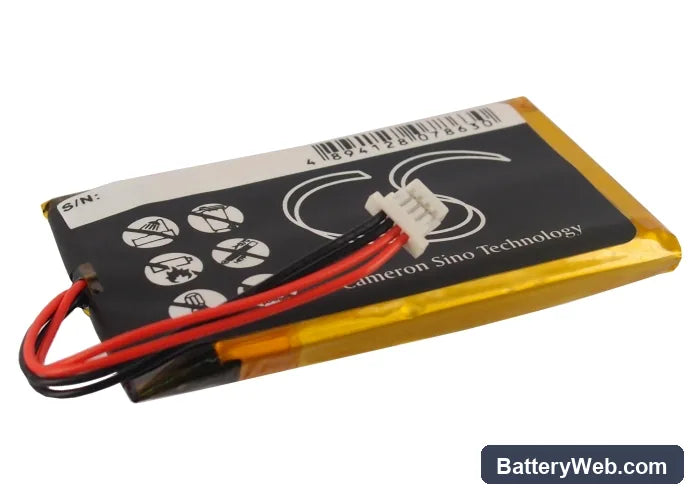 Insignia NS-NCV43 Replacement Battery, 3.7V, 1300mAh, Li-Polymer 4