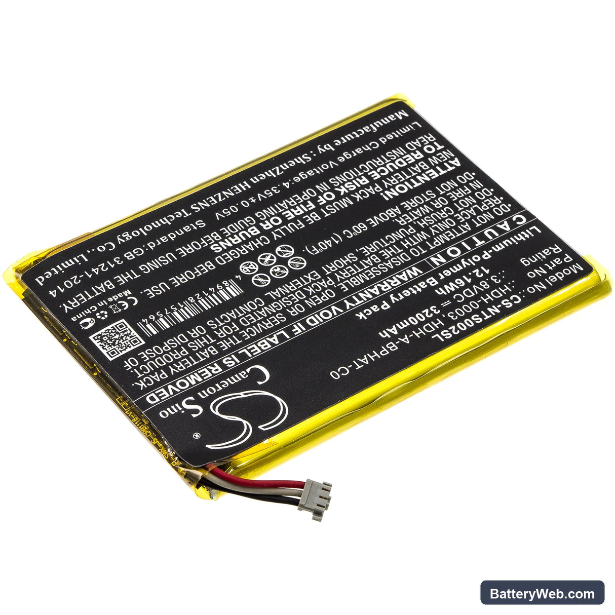 Nintendo Switch Lite Replacement Battery, 3.8V, 3200mAh, Li-Polymer 2
