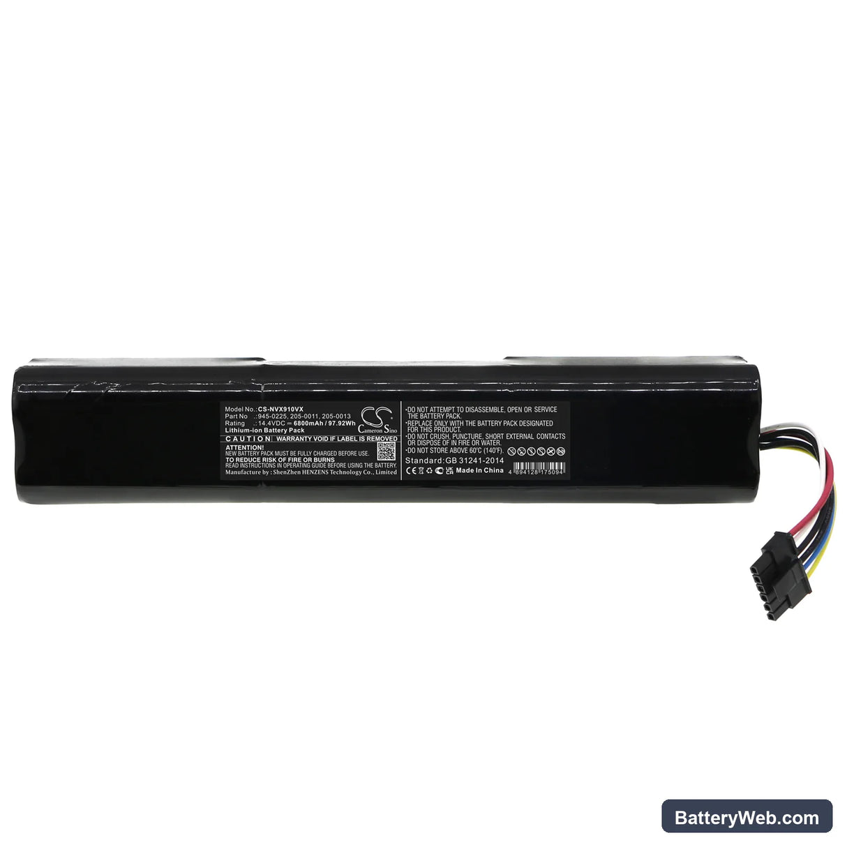 Neato Botvac Connected Replacement Battery, 14.4V, 6800mAh, Li-ion 3