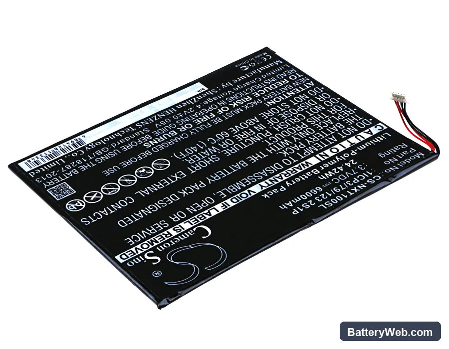 Nextbook NXW10QC32G Replacement Battery, 3.7V, 6600mAh, Li-Polymer 2