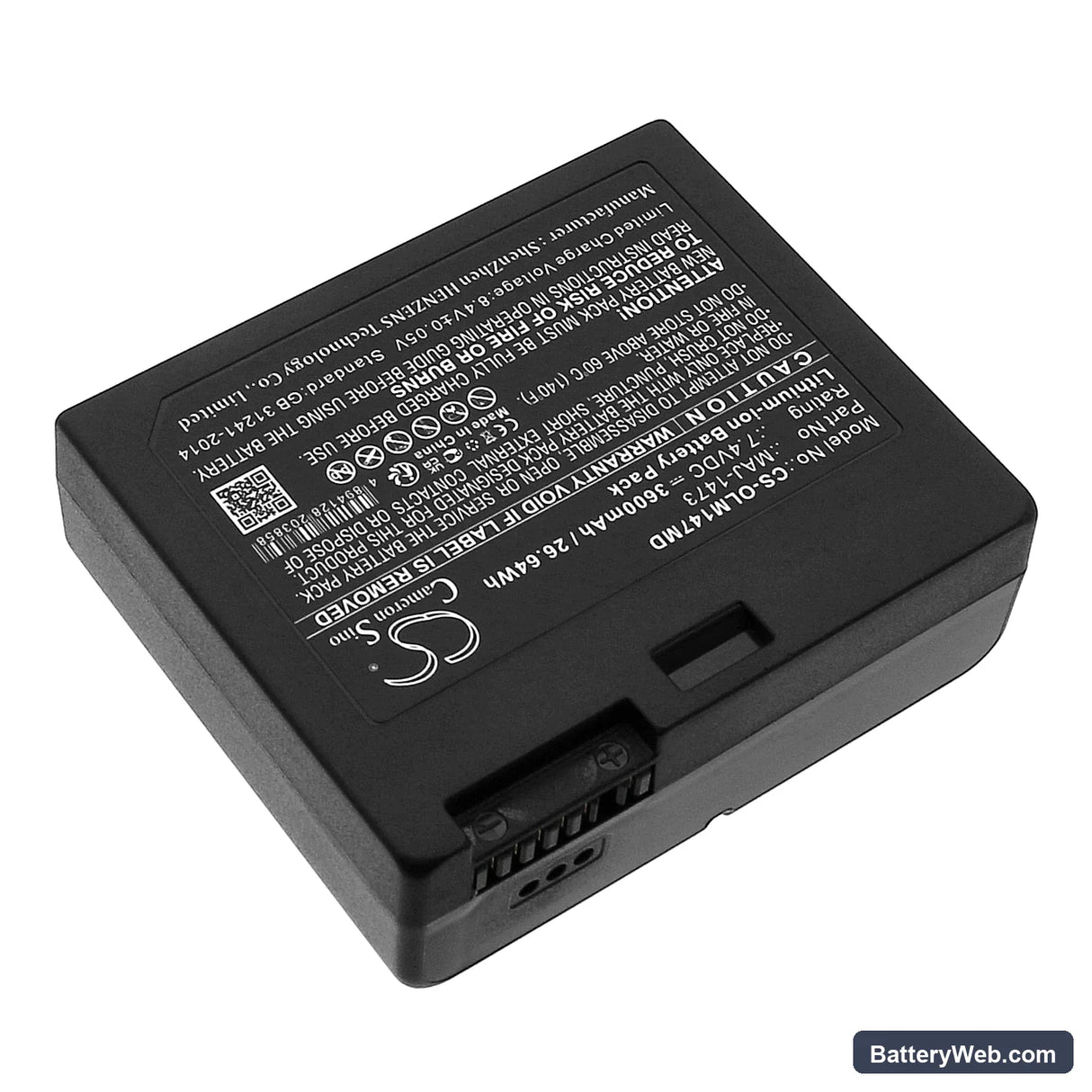 Olympus EndoCapsule RE-1 Replacement Battery, 7.4V, 3600mAh, Li-ion 2