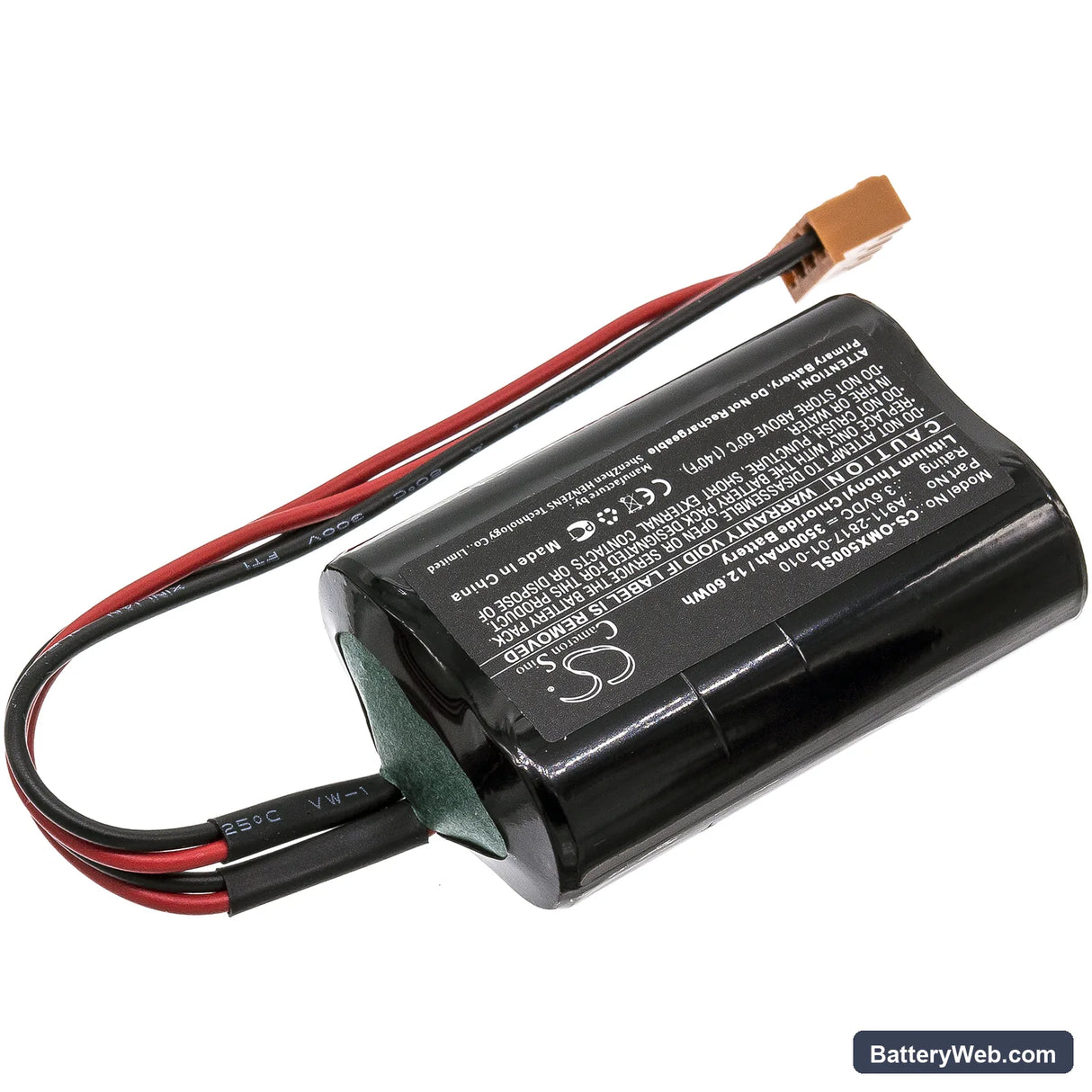 Okuma MX50 Replacement Battery, 3.6V, 3500mAh, Li-SOCl2 2