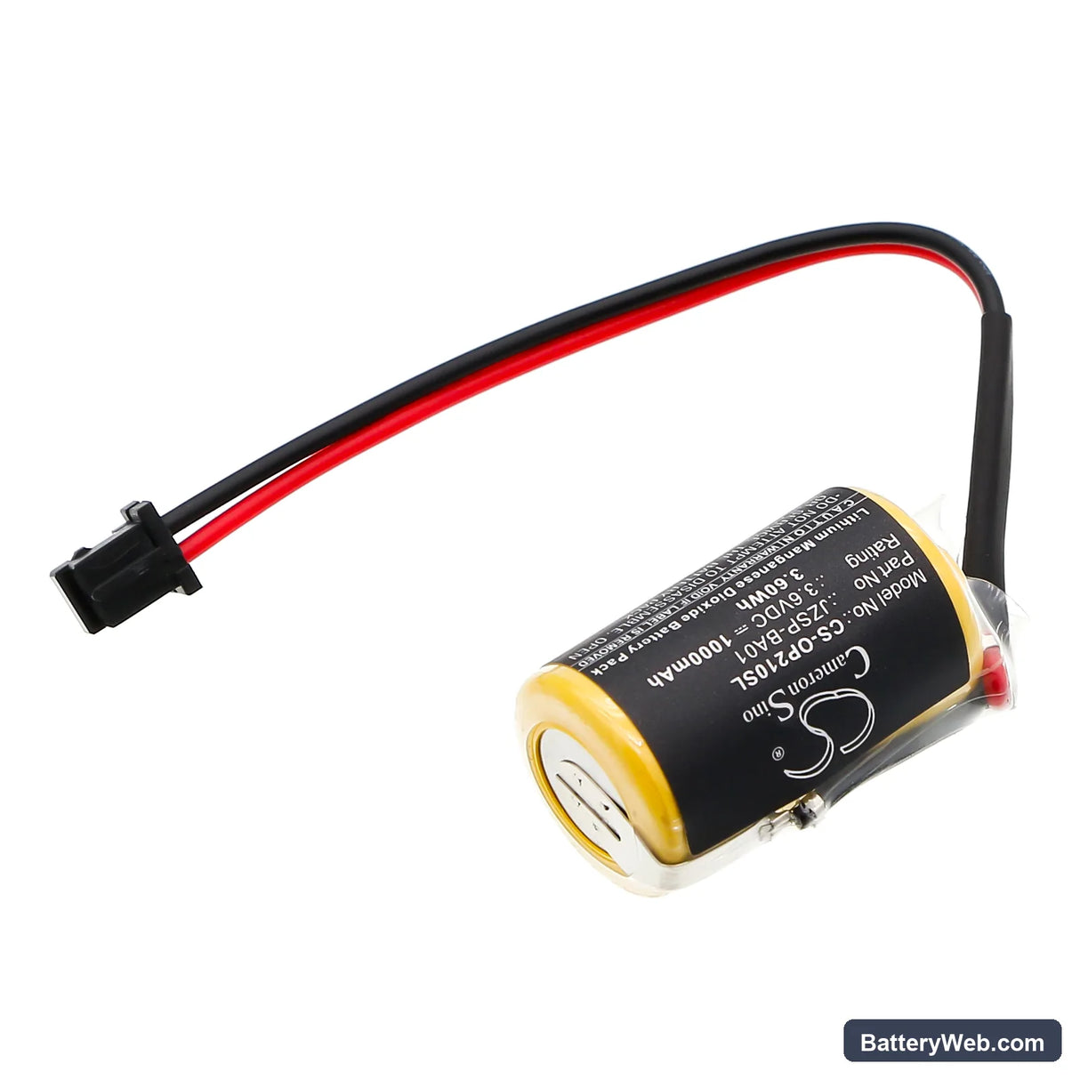 Toshiba Replacement Battery, 3.6V, 1000mAh, Li-MnO2 2