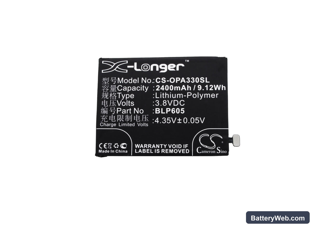 Oppo A33 Replacement Battery, 3.8V, 2400mAh, Li-Polymer 5