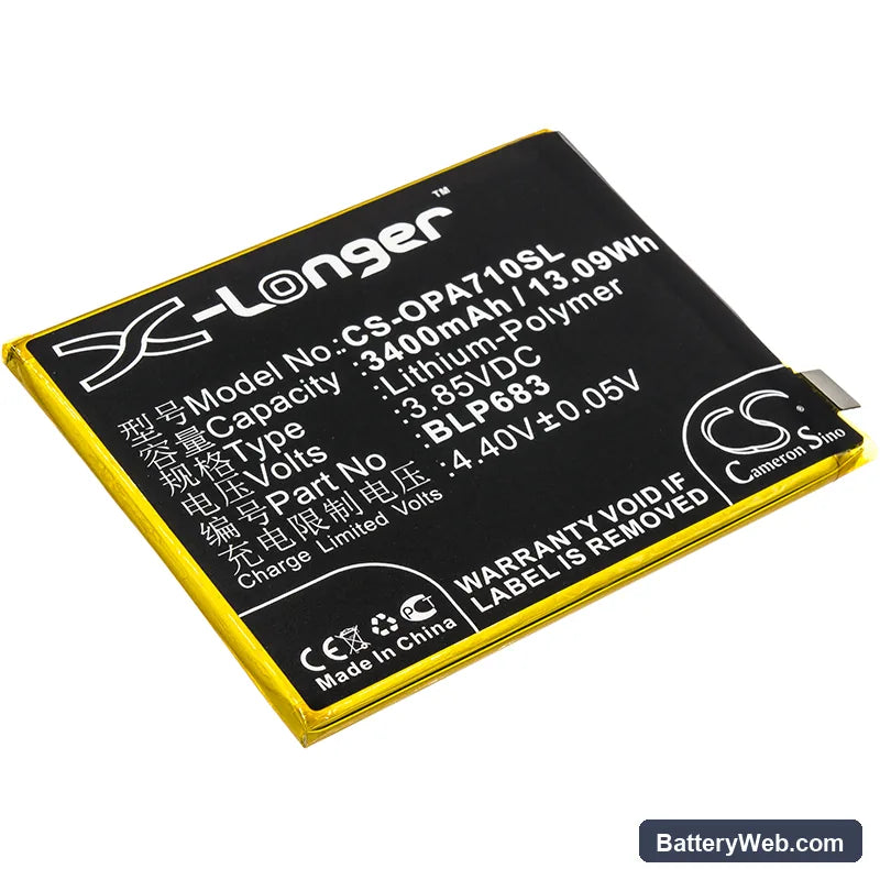 Oppo A7x Replacement Battery, 3.85V, 3400mAh, Li-Polymer 1