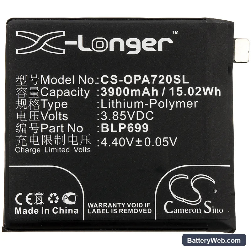 OnePlus 7 Pro Replacement Battery, 3.85V, 3900mAh, Li-Polymer 3
