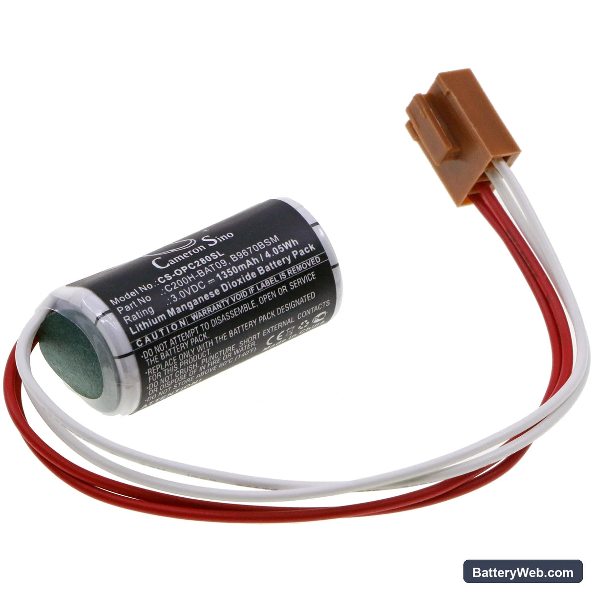 Honeywell DCP551 Replacement Battery, 3V, 1350mAh, Li-MnO2 1