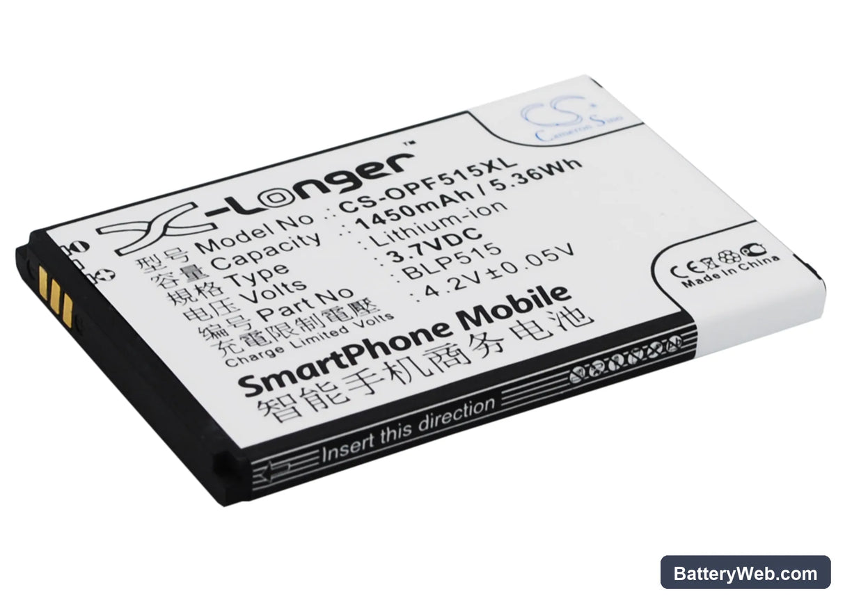 Oppo F15 Replacement Battery, 3.7V, 1450mAh, Li-ion 2