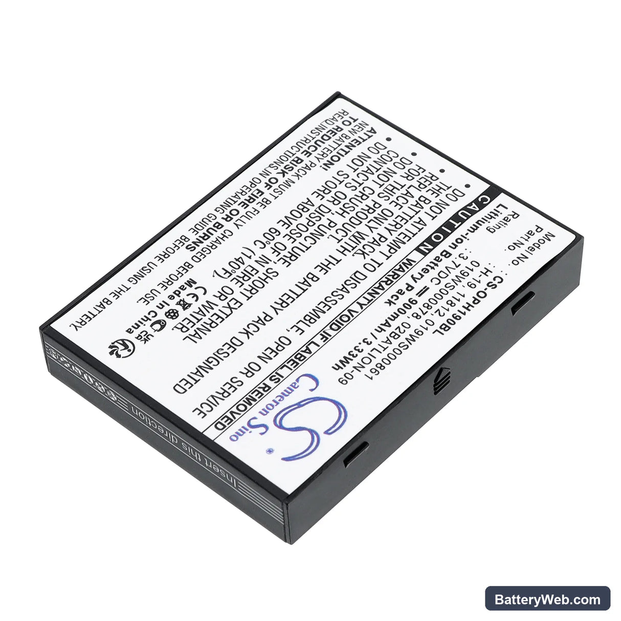 Opticon H-19 Replacement Battery, 3.7V, 900mAh, Li-ion 2