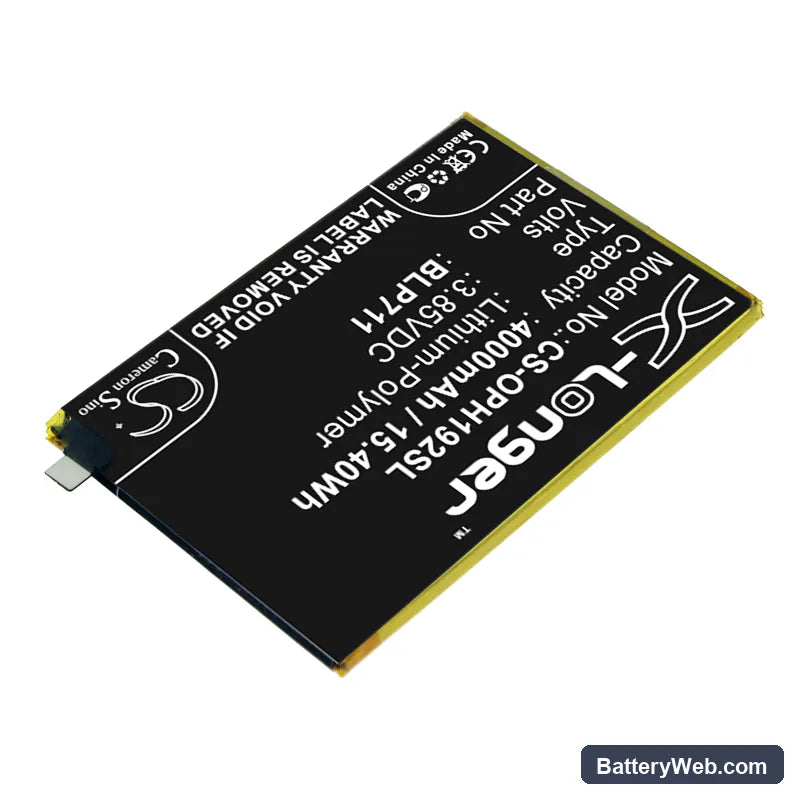 Oppo A1K Replacement Battery, 3.85V, 4000mAh, Li-Polymer 2