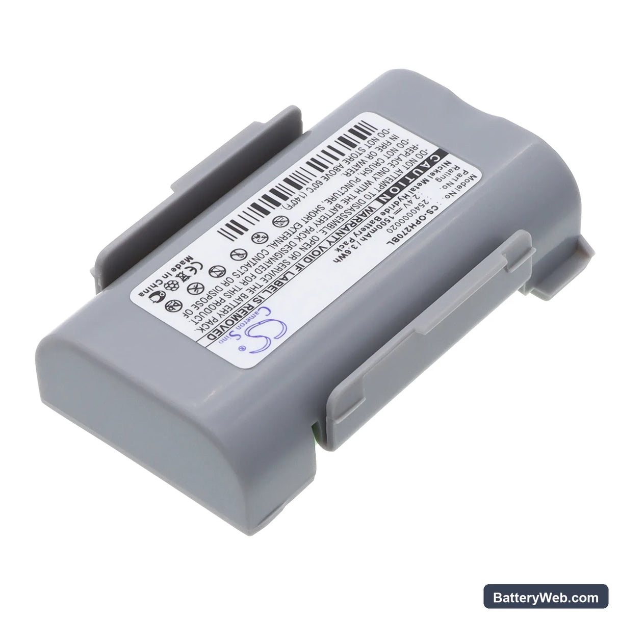 Opticon PHL-2700 Replacement Battery, 2.4V, 1500mAh, Ni-MH 2