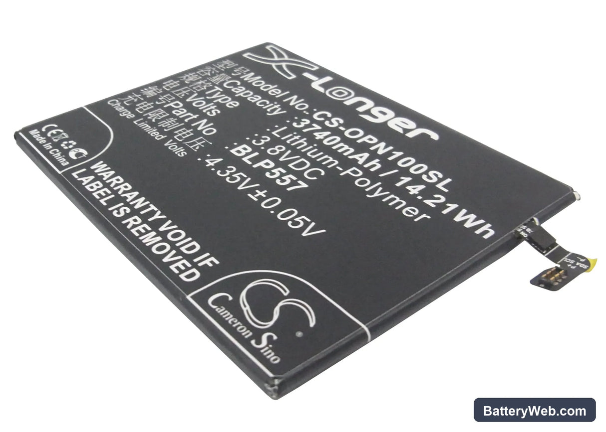 Oppo N1 Replacement Battery, 3.8V, 3740mAh, Li-Polymer 1