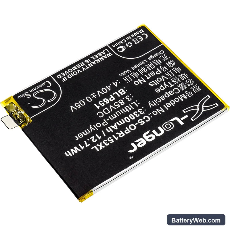 Oppo R15 Dream Mirror Replacement Battery, 3.85V, 3300mAh, Li-Polymer 2