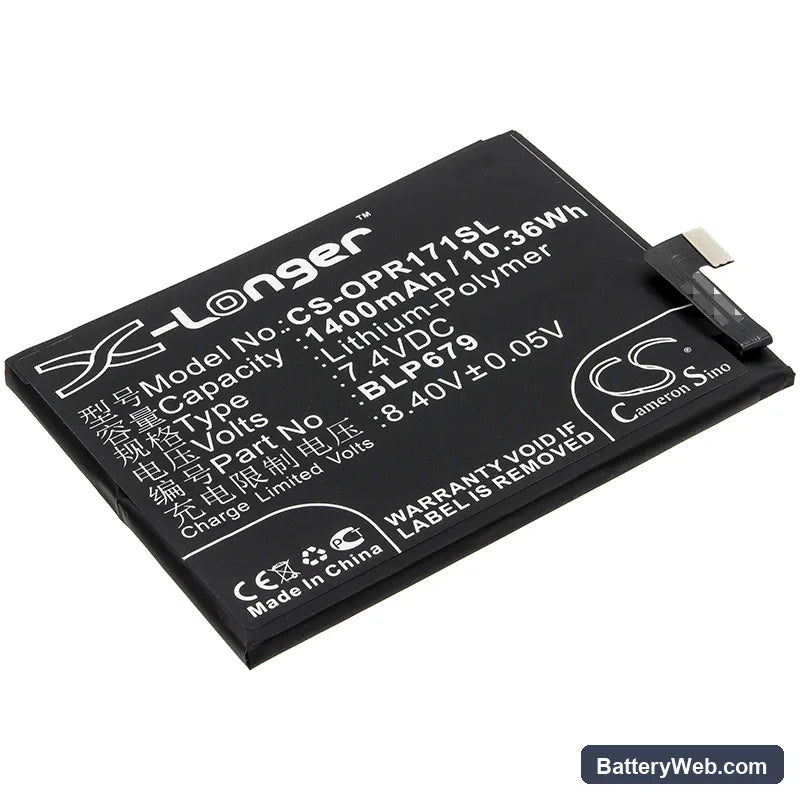 Oppo R17 Pro Replacement Battery, 7.4V, 1400mAh, Li-Polymer 1