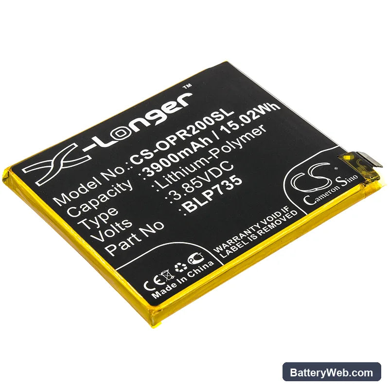 Oppo Reno 2 Replacement Battery, 3.85V, 3900mAh, Li-Polymer 1