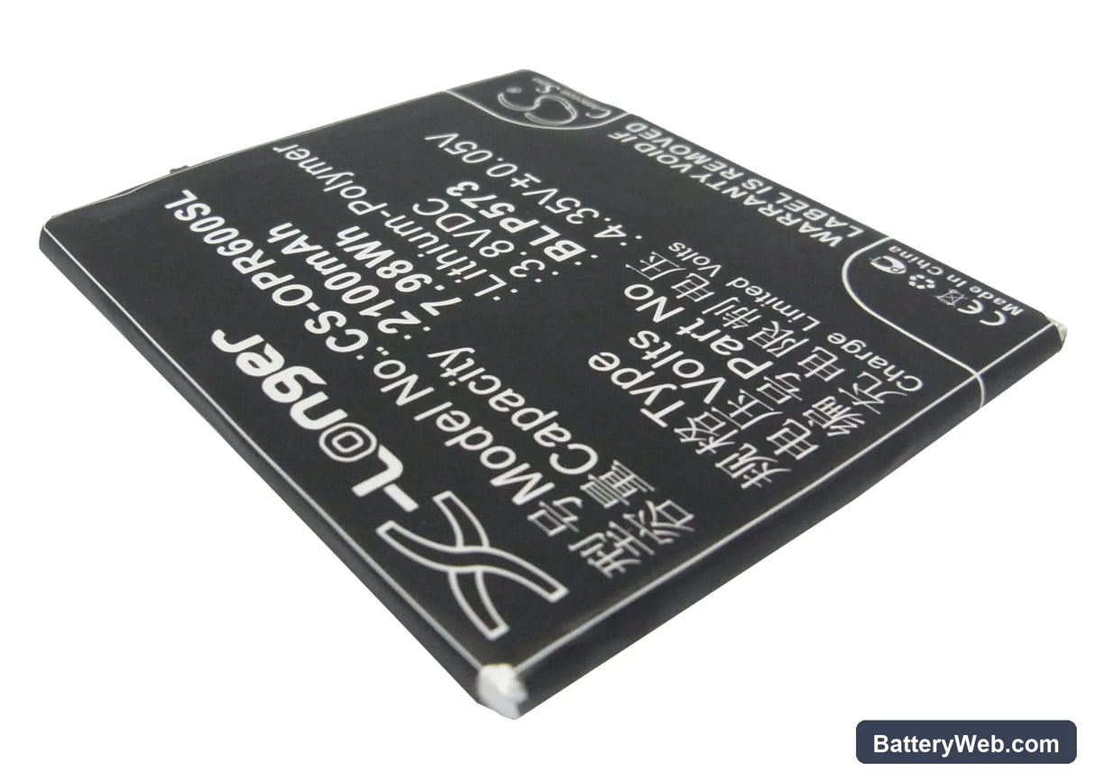 Oppo N5117 Replacement Battery, 3.8V, 2100mAh, Li-Polymer 2