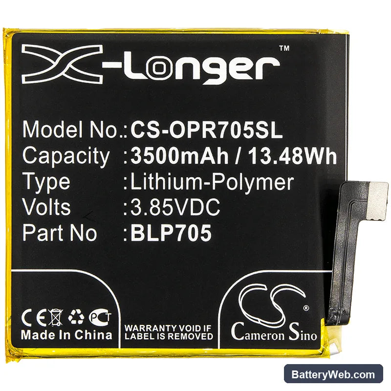 Oppo Reno 10x Zoom Replacement Battery, 3.85V, 3500mAh, Li-Polymer 3