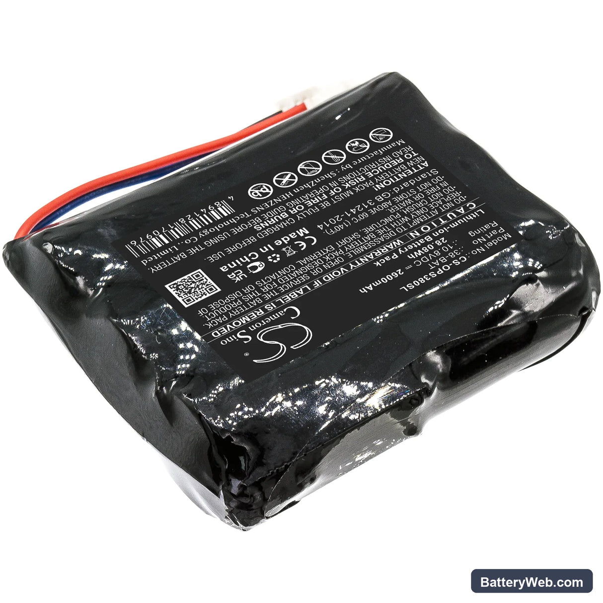 Olympus 38DL Plus Ultrasonic Thickness Gauge Replacement Battery, 10.8V, 2600mAh, Li-ion 2