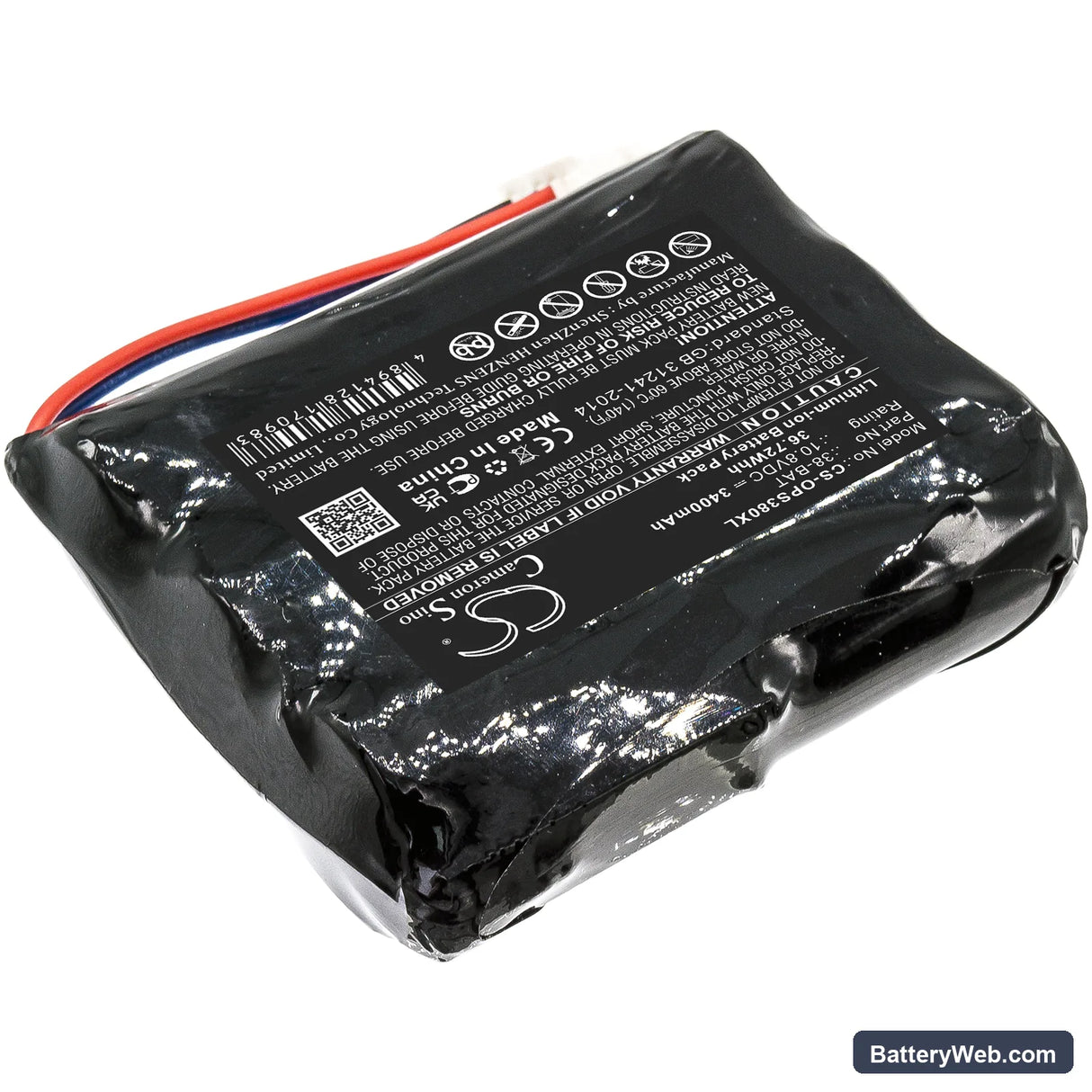 Olympus 38DL Plus Ultrasonic Thickness Gauge Replacement Battery, 10.8V, 3400mAh, Li-ion 2