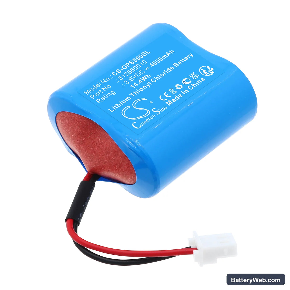 Orpak Systems Nano Nozzle Reader-T Replacement Battery, 3.6V, 4000mAh, Li-SOCl2 1