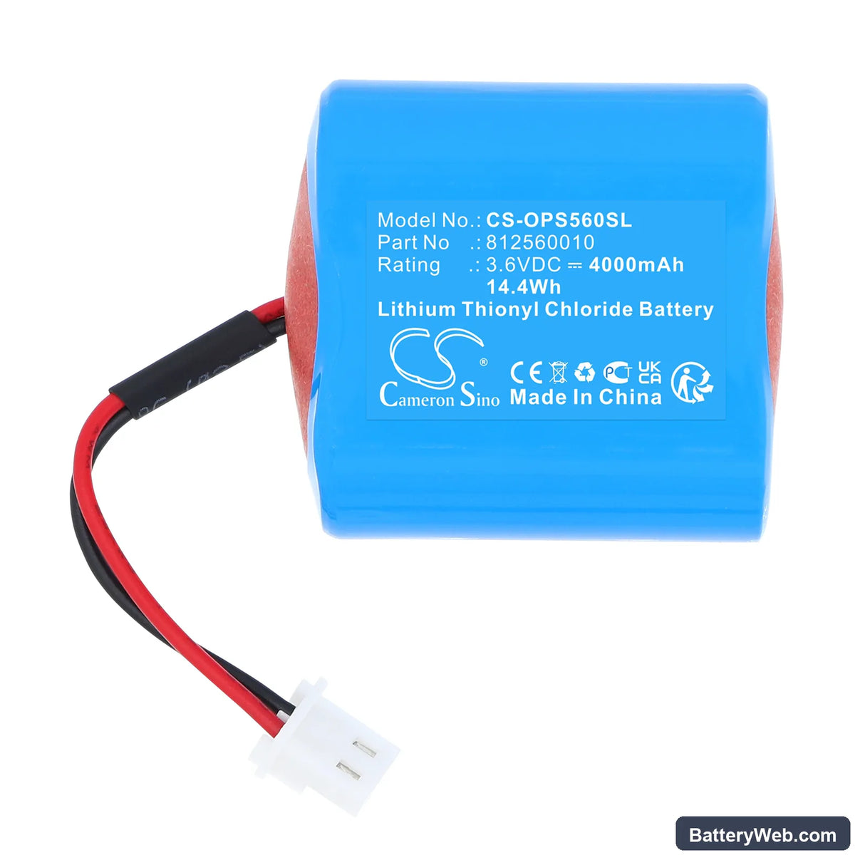 Orpak Systems Nano Nozzle Reader-T Replacement Battery, 3.6V, 4000mAh, Li-SOCl2 3