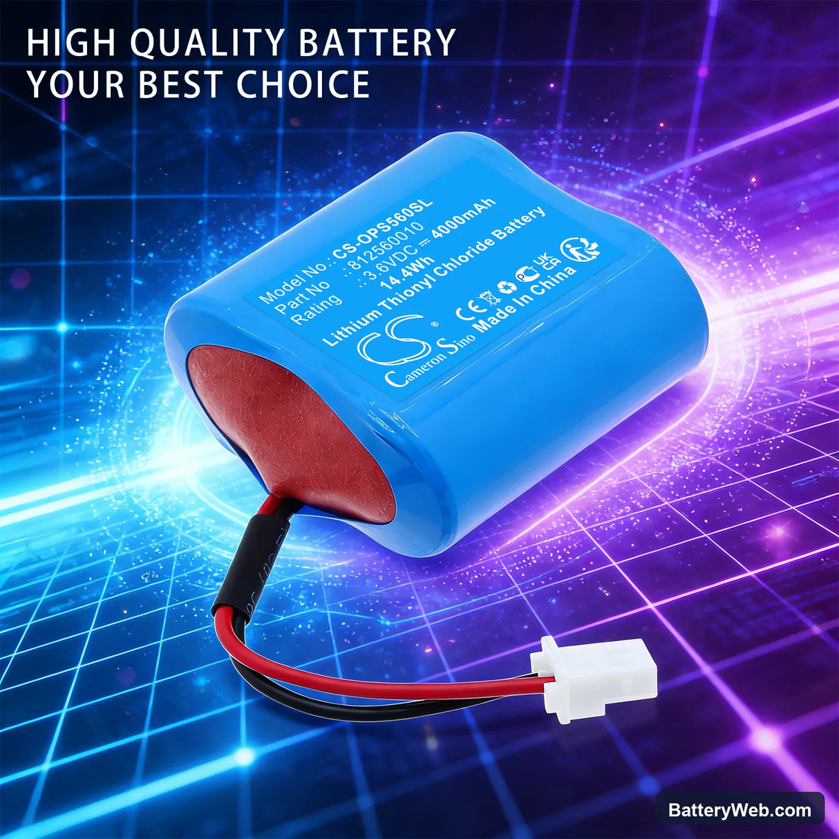 Orpak Systems Nano Nozzle Reader-T Replacement Battery, 3.6V, 4000mAh, Li-SOCl2 6