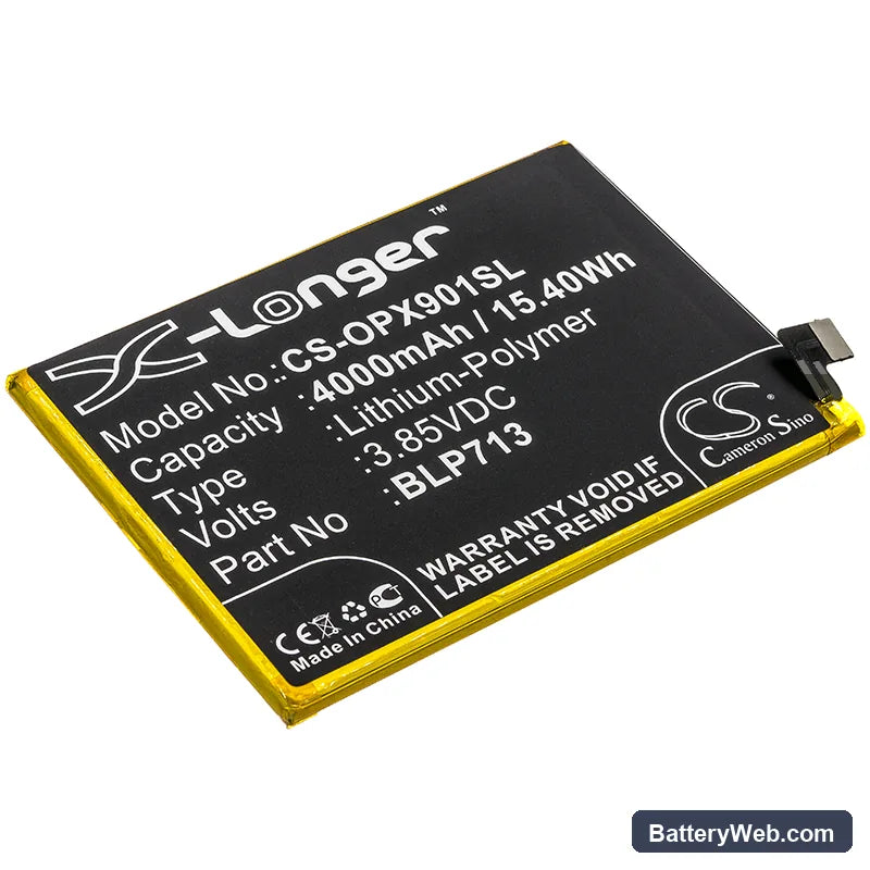 Oppo RMX1901 Replacement Battery, 3.85V, 4000mAh, Li-Polymer 1