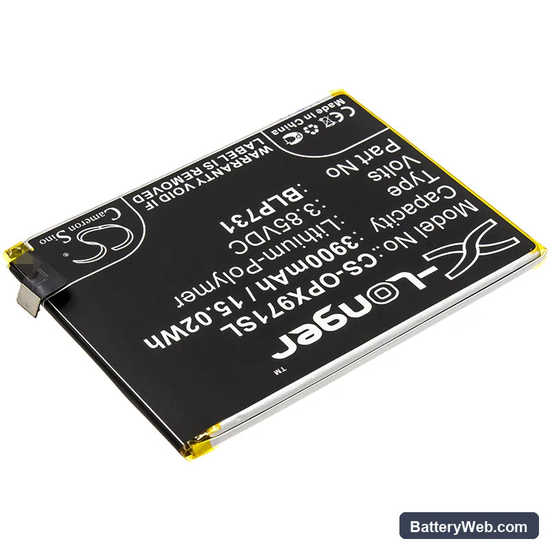 Oppo Realme 5 Pro Replacement Battery, 3.85V, 3900mAh, Li-Polymer 2