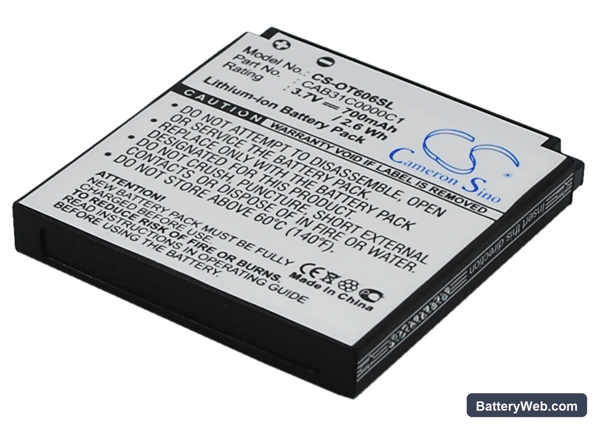 T-Mobile Spark Replacement Battery, 3.7V, 700mAh, Li-ion 1