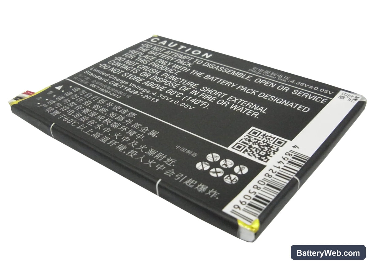 Alcatel OT-8008D Replacement Battery, 3.8V, 2500mAh, Li-Polymer 4