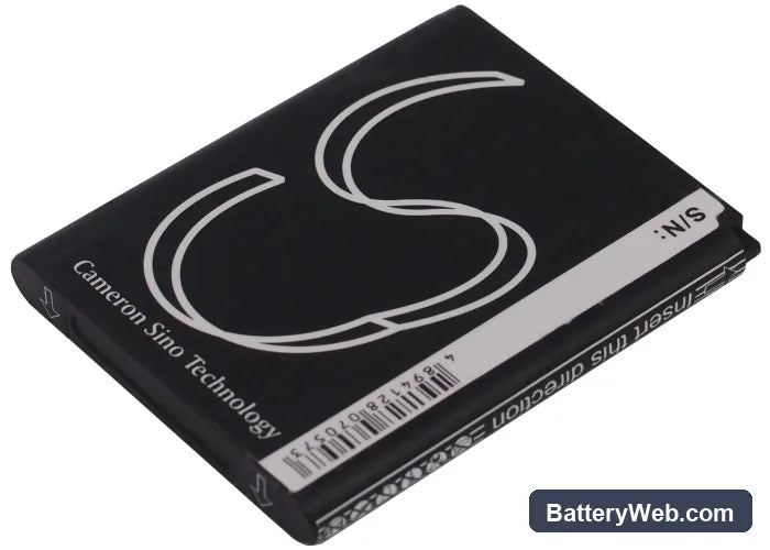 Alcatel OT-906 Replacement Battery, 3.7V, 1000mAh, Li-ion 3