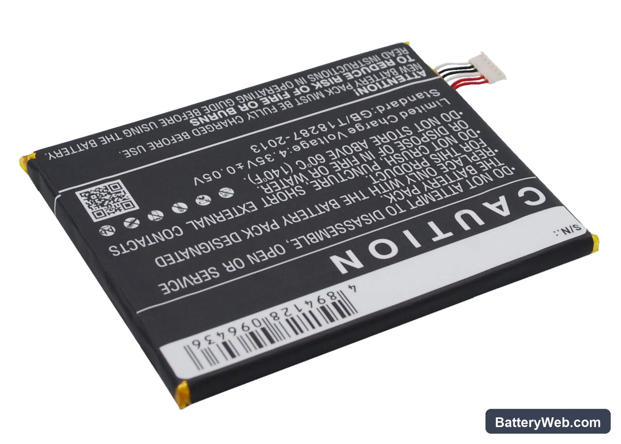 Alcatel One Touch Pop S7 Replacement Battery, 3.8V, 3000mAh, Li-Polymer 5