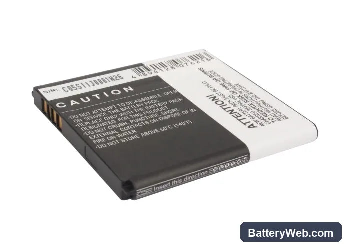 Alcatel OT-991D Replacement Battery, 3.7V, 1650mAh, Li-ion 4