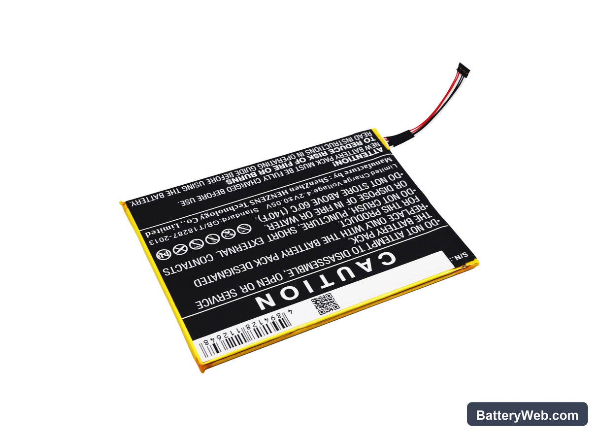 Alcatel One Touch Icin Replacement Battery, 3.7V, 2700mAh, Li-Polymer 3