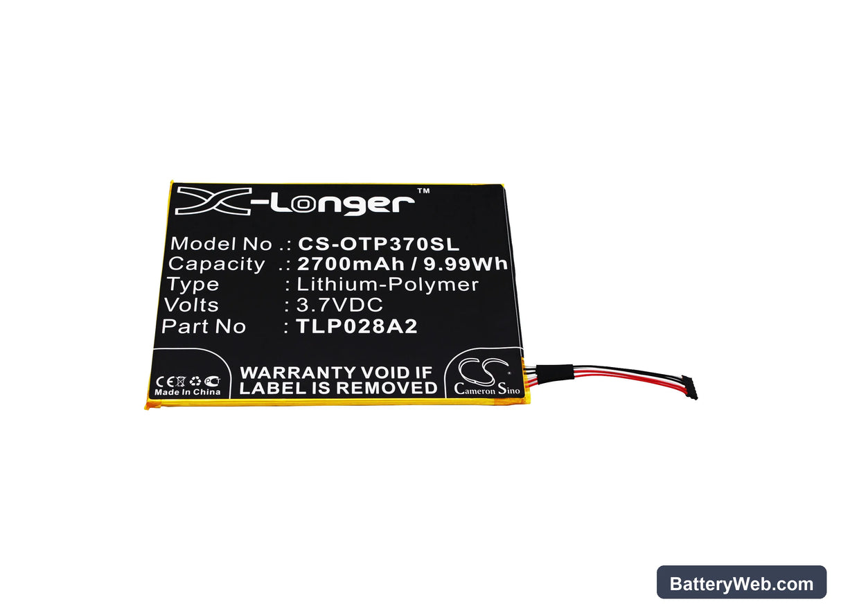 Alcatel One Touch Icin Replacement Battery, 3.7V, 2700mAh, Li-Polymer 5